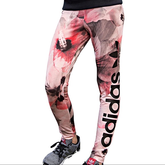 adidas pink camo leggings